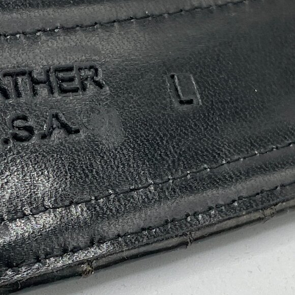 Carlisle Vintage Mock Crocodile Brown Leather Covered Buckle Wide Waist Belt LG - Picture 6 of 9